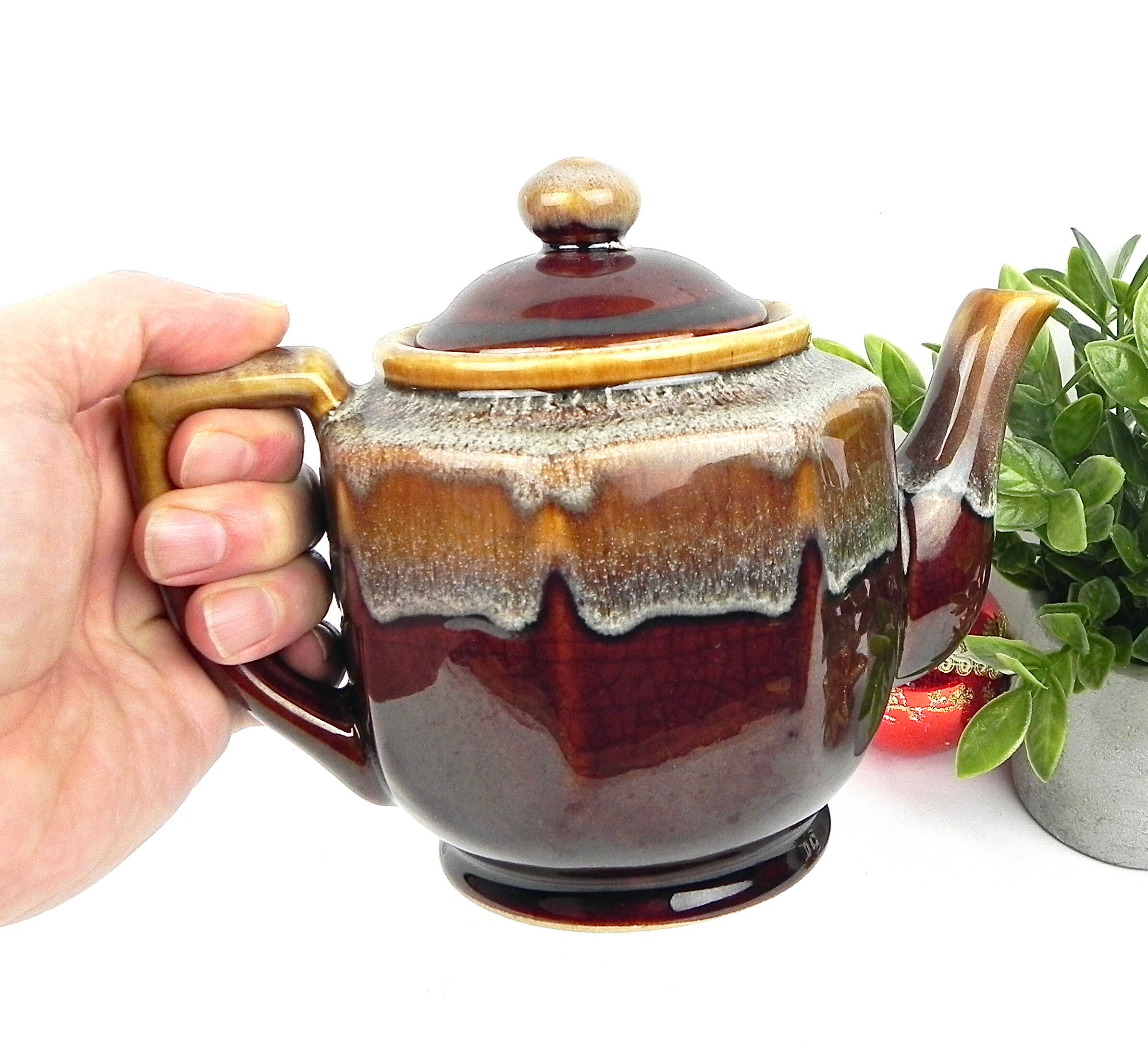 Brown Betty Teapot 4cup Vintage Brown Glazed Teapot Etsy