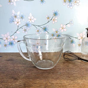 Anchor Hocking 2 quarti / 2 litri misurino / 67 once fluide grande misurino in vetro per cottura e conservazione / Gadget da cucina vintage