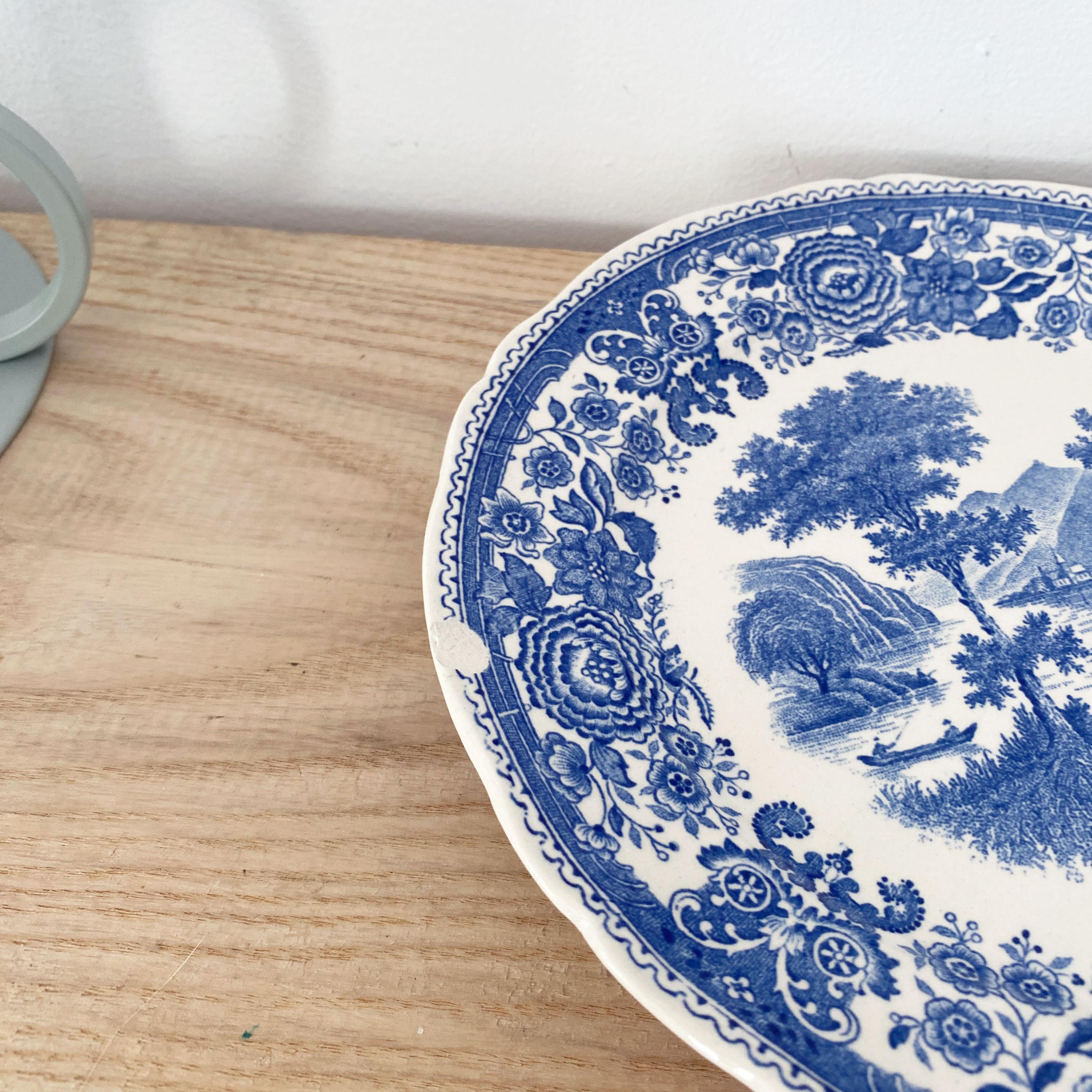 Villeroy & Boch Burgenland Salad Plates: Vintage Blue Transferware