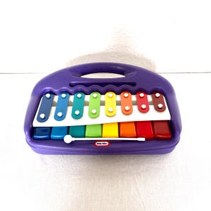 Little Tikes Xylophone Piano Purple 1985 | Vintage Musical Toys | Toddler Music Maker Keyboard