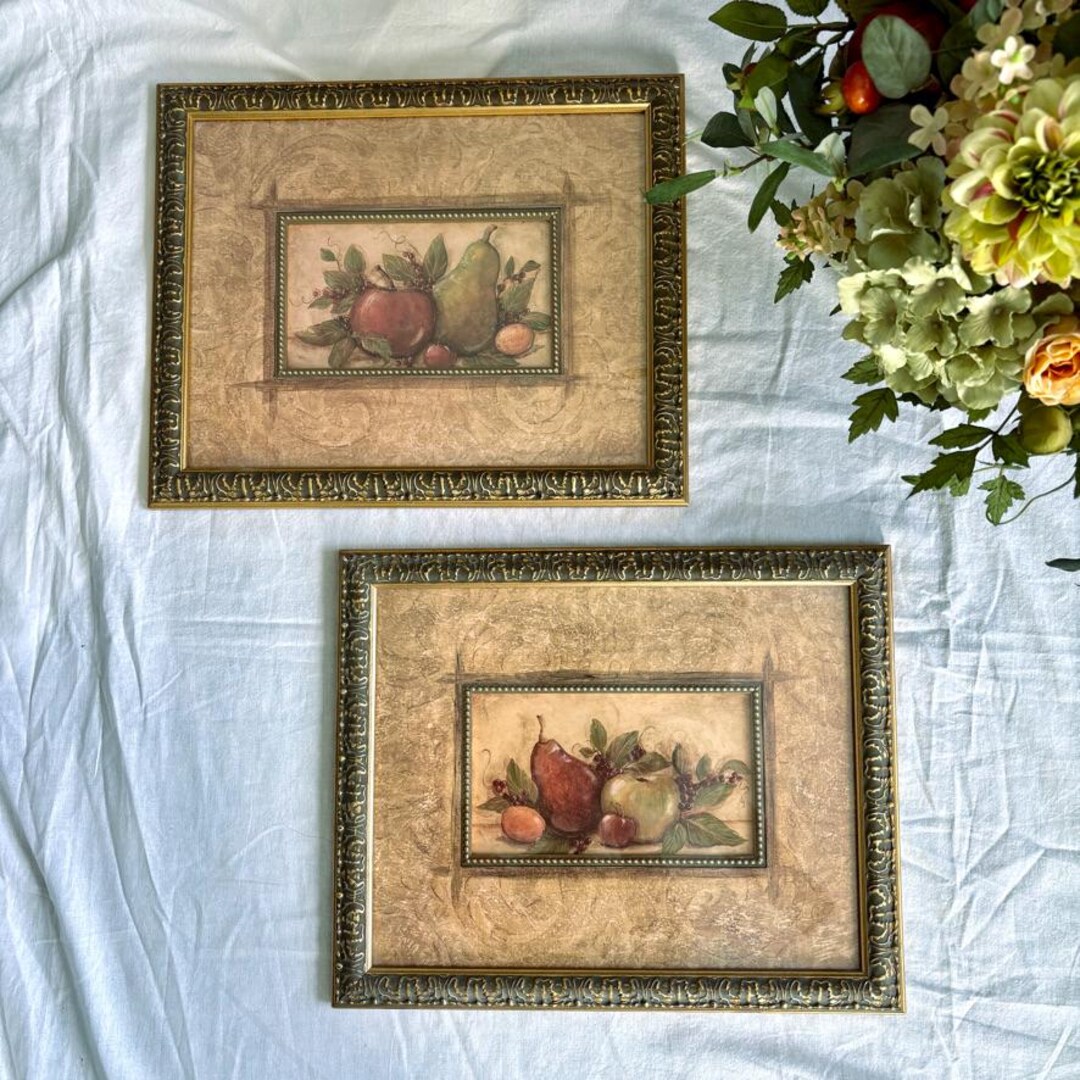 Vintage Framed Still-life Art Work With Ornate Gold Frames | Antique ...