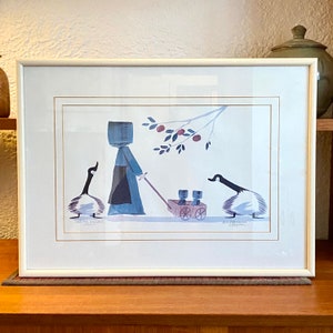 Diane Graebner Signed Litho Amish Art 1988 | Folk Art Print Retro Vintage | Rare - Just out of Reach