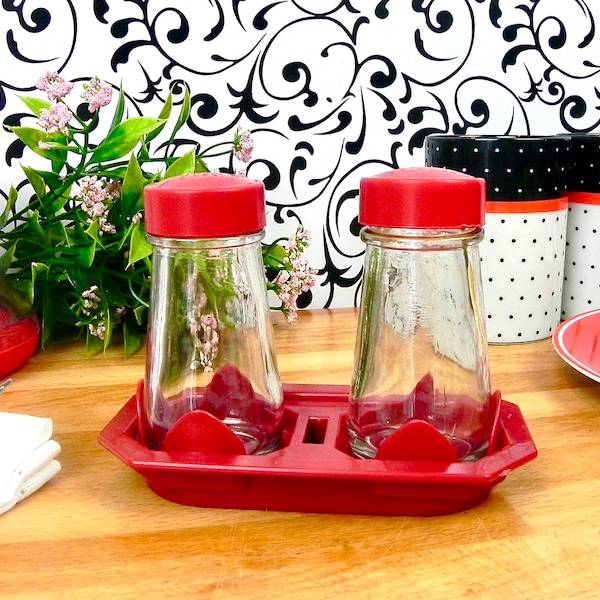 Red Top Salt Pepper Etsy