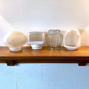 Milk Glass & Glass Globe Shades | Wall Sconce Ceiling Art Deco | Bathroom Light Fixtures