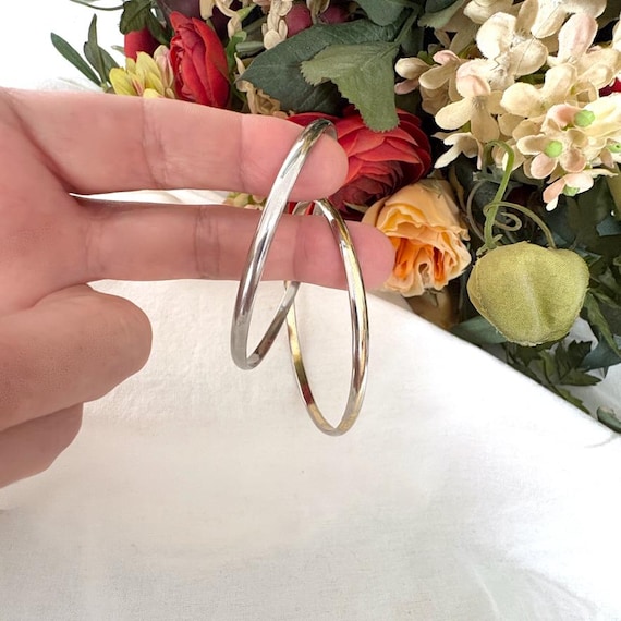 Interlocking Gold & Silver Tone Bangles | Two-Ton… - image 2