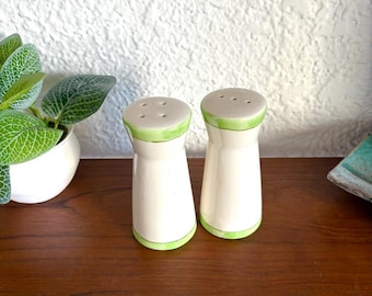 ALESSI Mr. Mrs. Chin Salt & Pepper Shakers | Yellow and Green Set