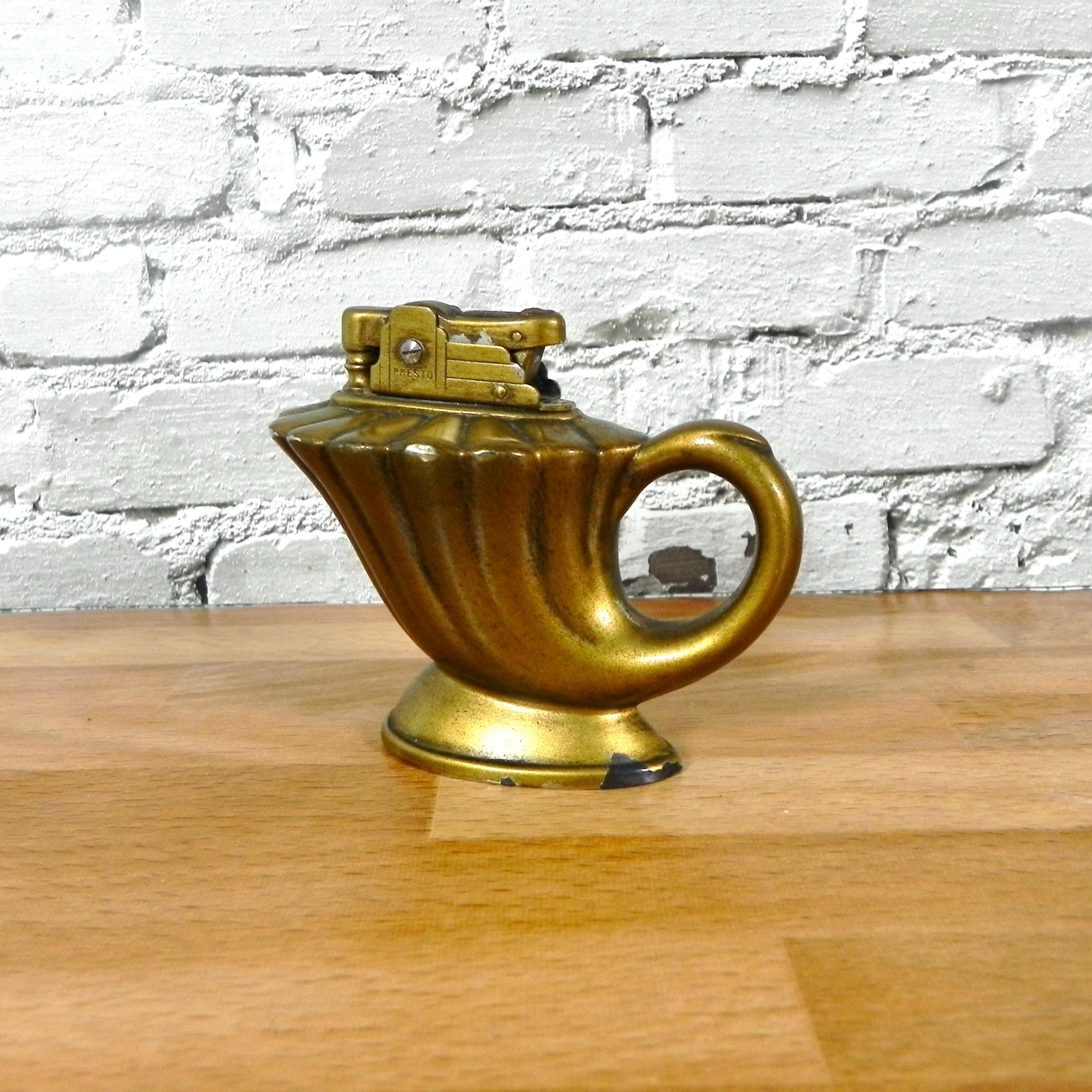 Aladin Presto Brass Lighter | Vintage Tobaccania | 1950s Cigarette
