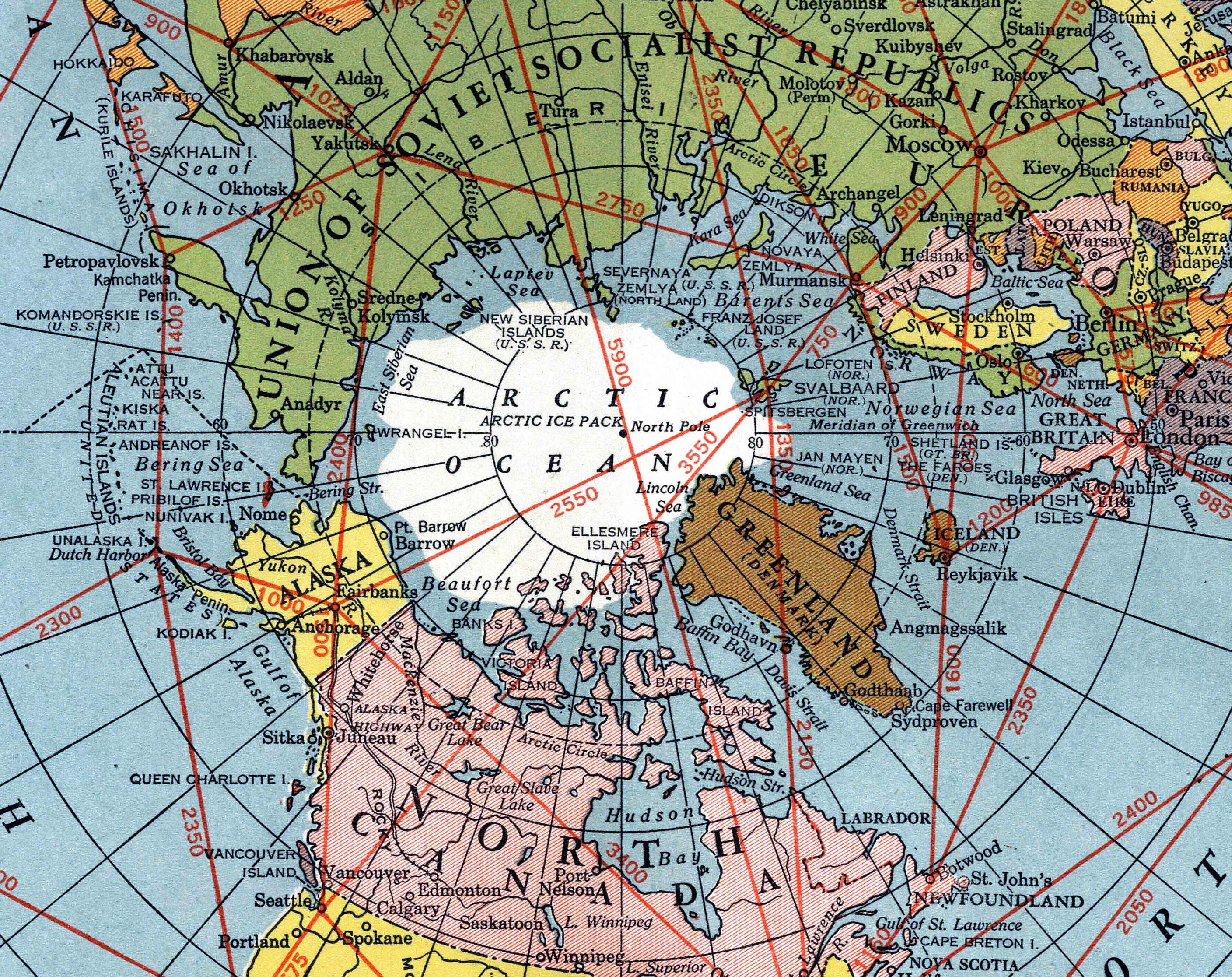 Flat Earth Map Polar Azimuthal Equidistant Projection 1943 WWII Poster 16x24 Flat Earth Map Polar Azimuthal Equidistant Projection 1943 WWII Poster 16x24