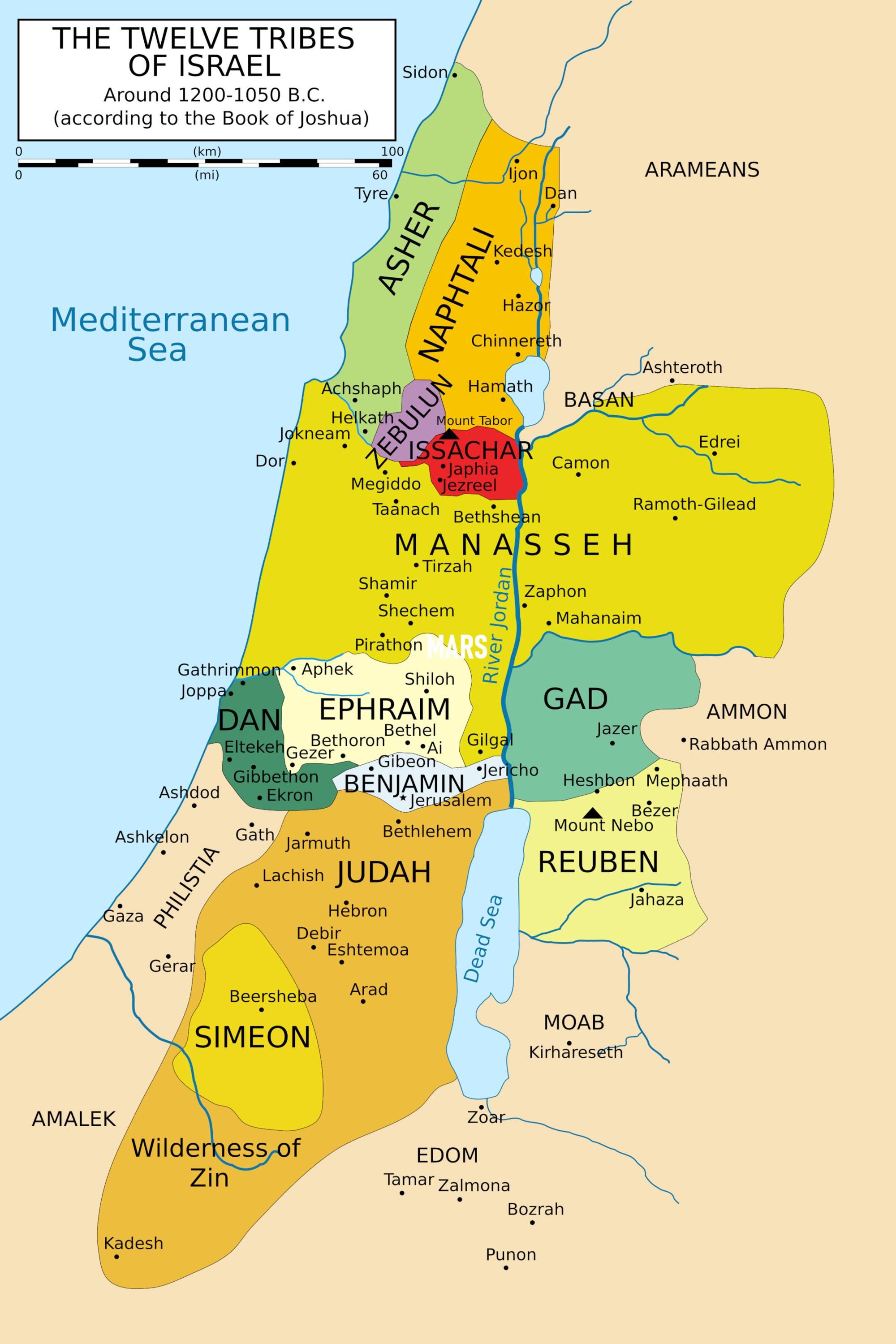 Biblical Map Laminated - Etsy