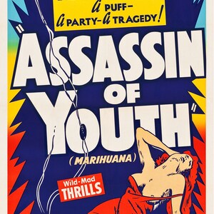 Assassin of Youth 1937 Marijuana Reefer Madness Movie Art Poster