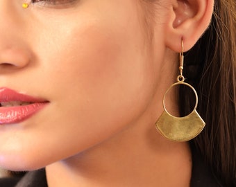 gifts for her handmade jewelry statement earringsFree Shipping gifts jewelry gold plated jewelry White Cz earrings brass earrings