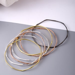 Minimal Bangle bracelet for women. Stackable Bracelet for women. Gold, rose gold, silver, black. Brass bangles.
