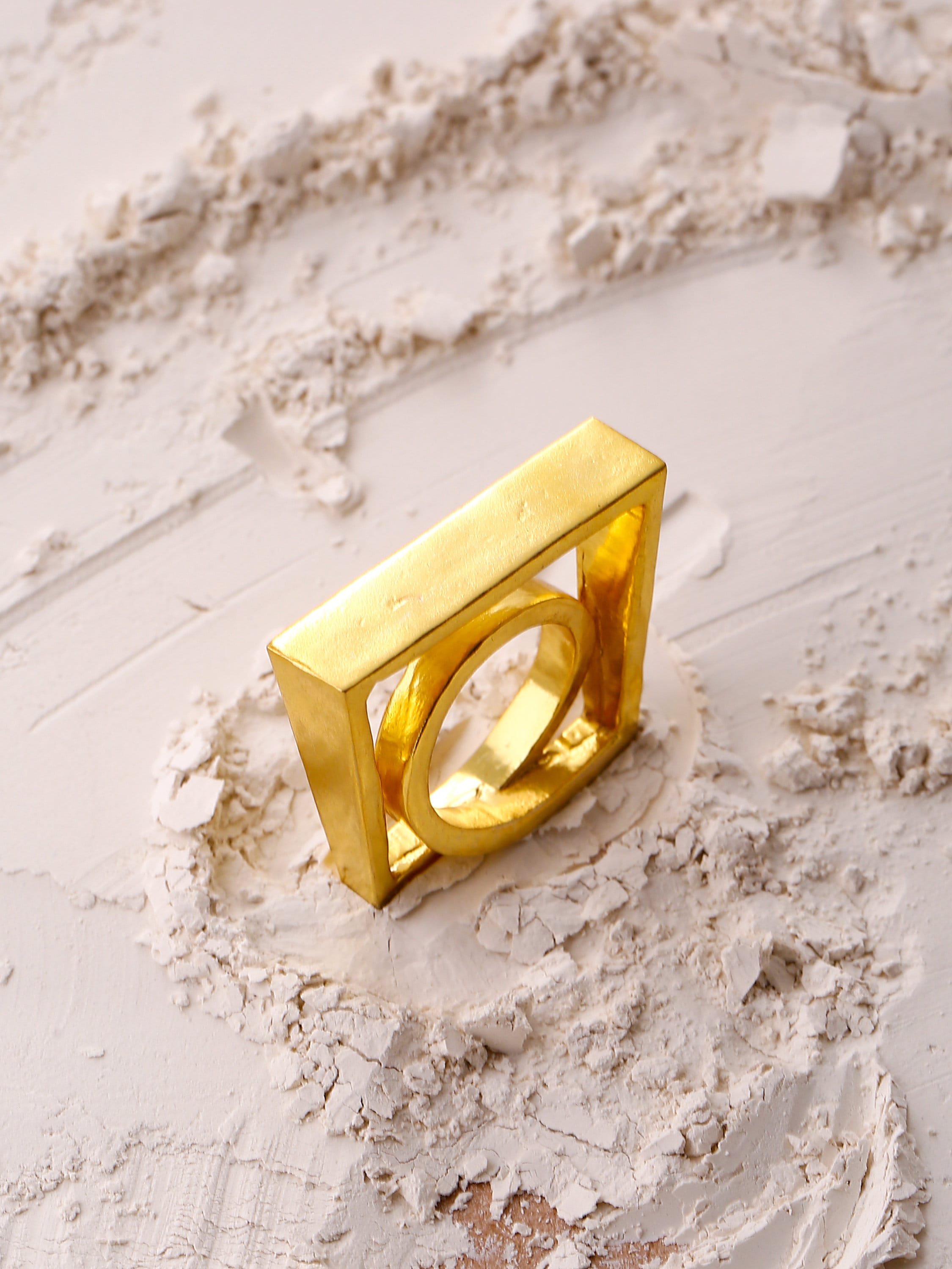 Gold brass ring deals