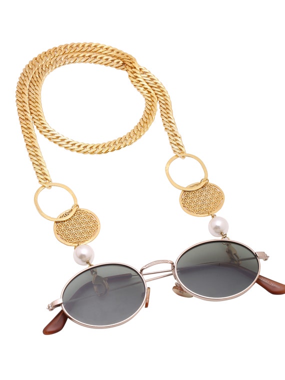 Punk Sun Glasses Brand Designer 2022 Trendy Metal Sunglasses with Chain  Lanyard Square Sun Glasses for