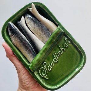 Portuguese Ceramic Sardine Tin – Handmade & Ready to Impress (No Can Opener Needed)