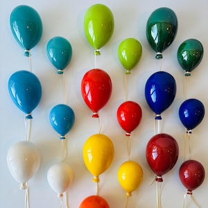 Colorful Ceramic Balloon – Bright Wall Decor – Handmade in Portugal – Playful Home Accent