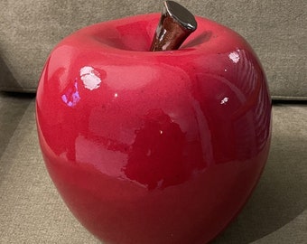 Ceramic Apple sculpture |  Fruit Figurine | Tabletop Decorations