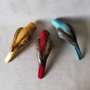 Ceramic Hanging Parrot | Bird Decor