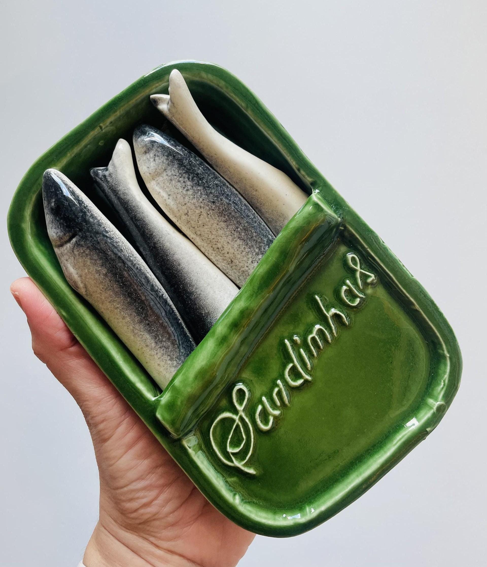 Portuguese Ceramic Sardine Tin – Handmade & Ready to Impress (No Can Opener Needed)