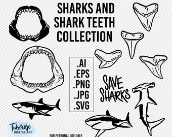 Download Shark Teeth Svg Etsy