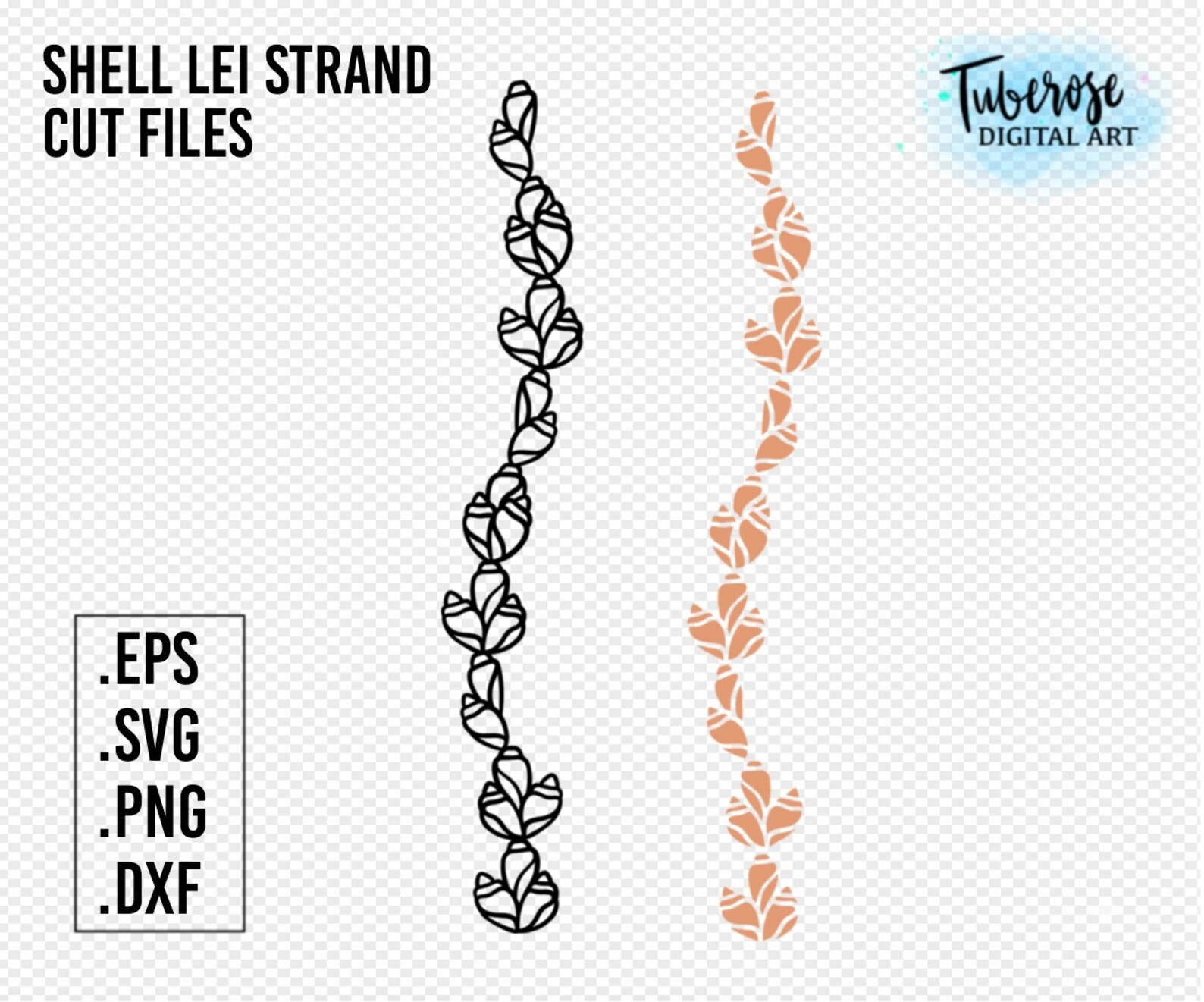 Seashell Lei Strand SVG Momi Shells SVG Shell Strand Lei - Etsy