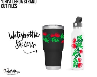 Ohia Lehua Vertical Lei Strand SVG, Hawaiian Flower Garland Cut