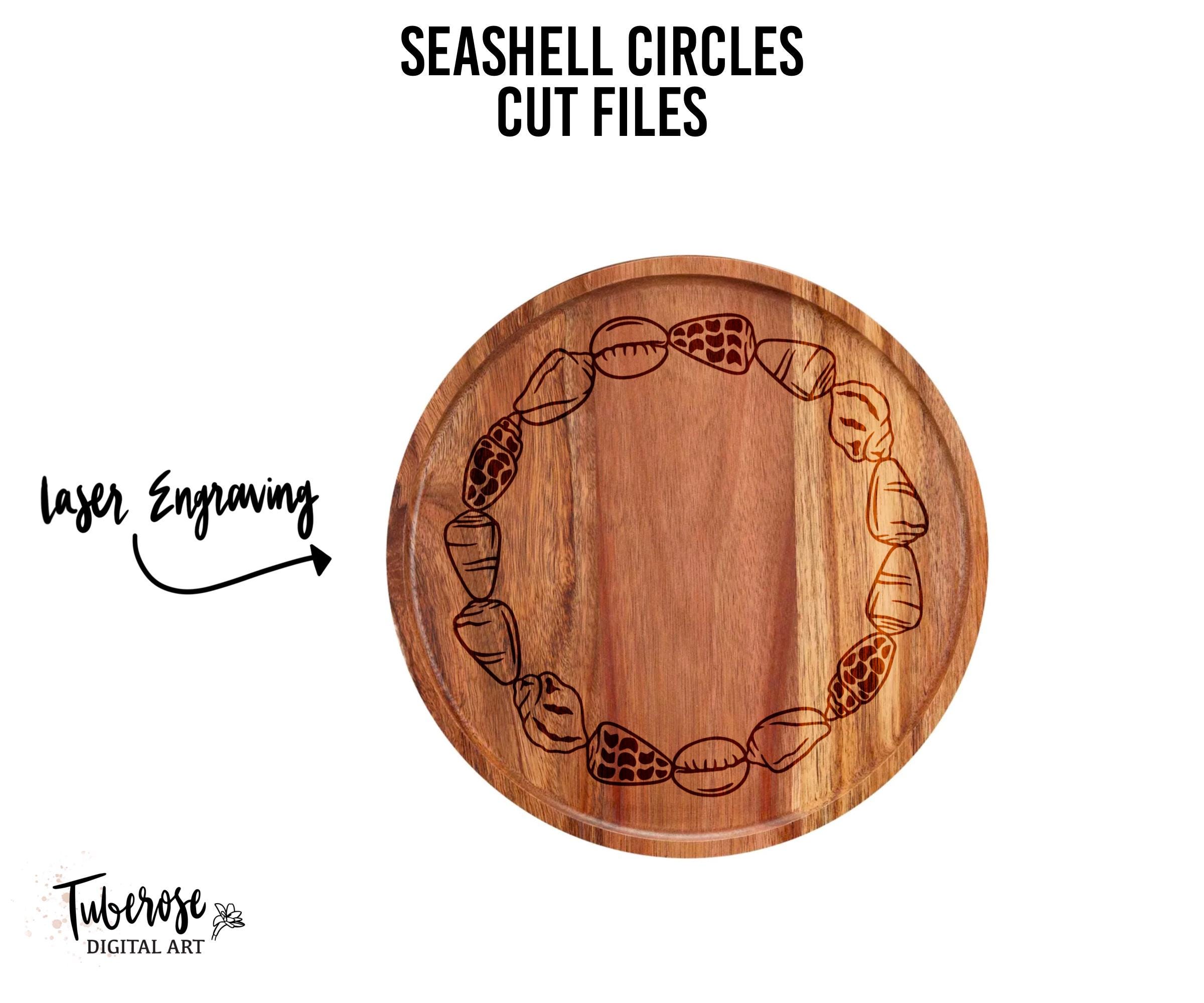 Shell Circle Design Seashell Circles, Large and Small Shells in a Circle Designs. Cone ...