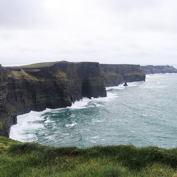 Cliff of Moher Poster Print, Ireland Wall Print Art Photograph, Europe Travel Prints, Atlantic Ocean Decor, Bedroom, DIGITAL DOWNLOAD