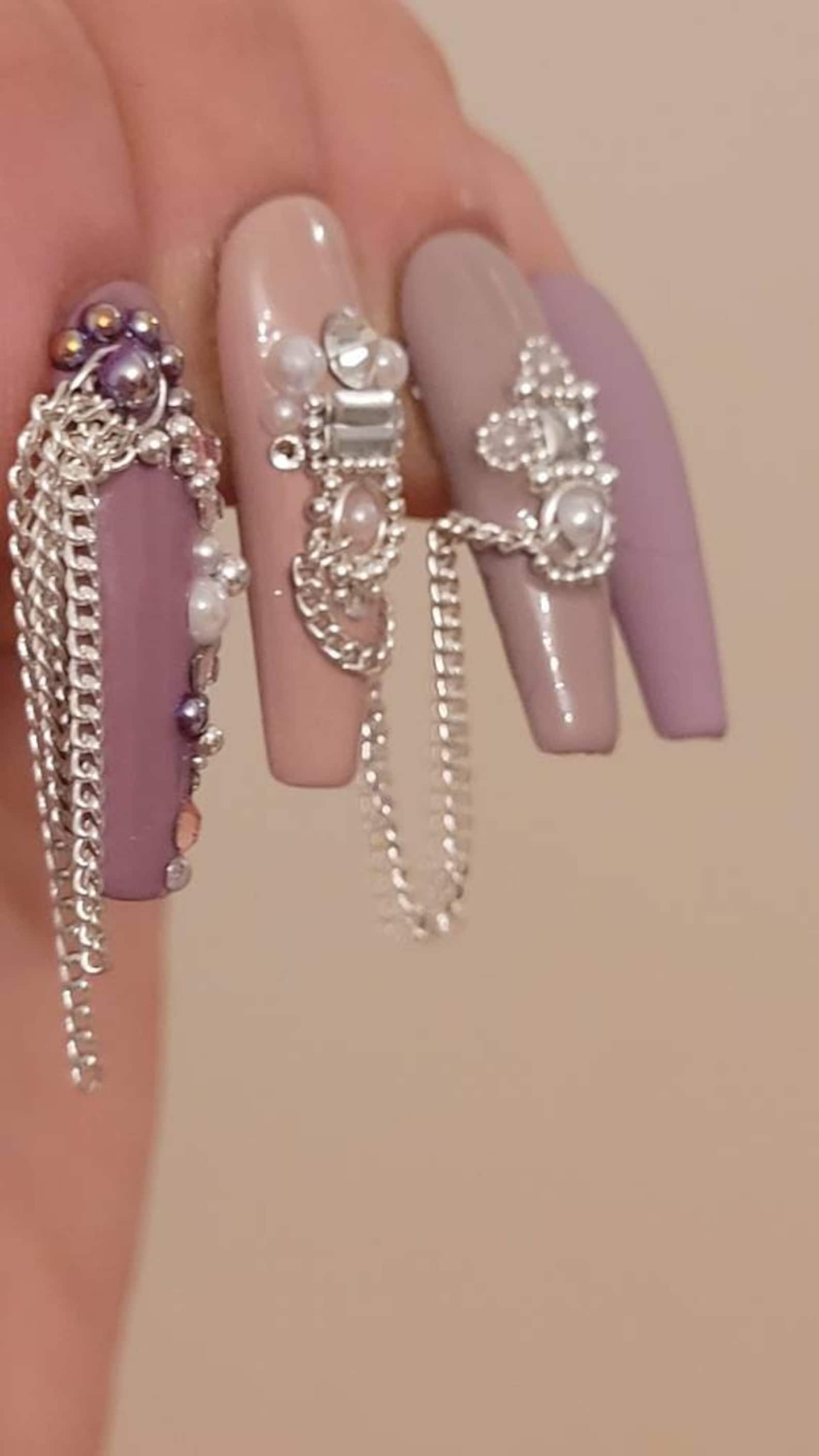 You have Chain Nail Beautiful chain nails in a mixed Etsy