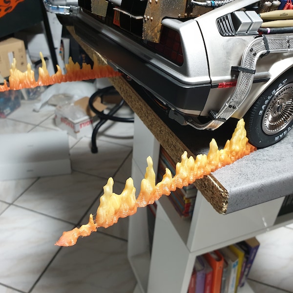 Wall of Flame flammes 1/8  Delorean Eaglemoss STL Printable imprimable 3D files