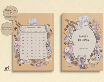 Personalized Family Recipe Book: Custom Hardcover Cookbook