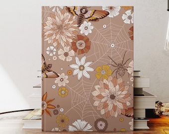 Spider Web Hardcover Journal: Halloween Boho Lined Notebook