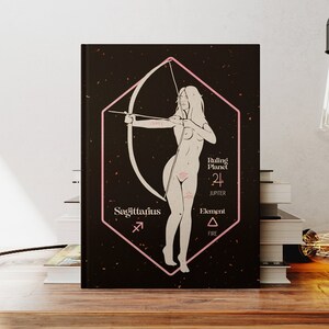 Sagittarius Zodiac Signs Notebook feminist astrology constellation witchy  gifts perforated lined spiral hardcover journal stationary