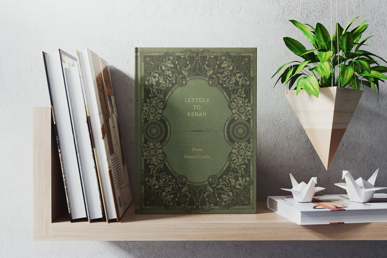 Antique Green Personalized Custom Book wedding vintage aesthetic lined blank hardcover journal notebook gifts stationary imagem 4