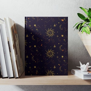 Sun and Constellations Notebook celestial astrology aesthetic witchy gifts spiral hardcover perforated lined blank journal stationary image 3