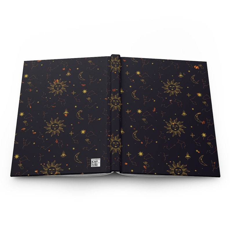 Sun and Constellations Notebook celestial astrology aesthetic witchy gifts spiral hardcover perforated lined blank journal stationary image 5