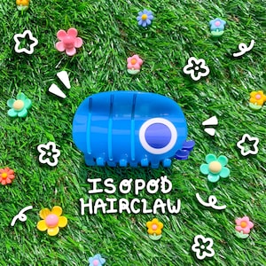 Isopod Hair Claw Hair Clip Bug Claw Clip Beetle Spring Accessory Nature Cute Insect Pillbug Rollie Pollie
