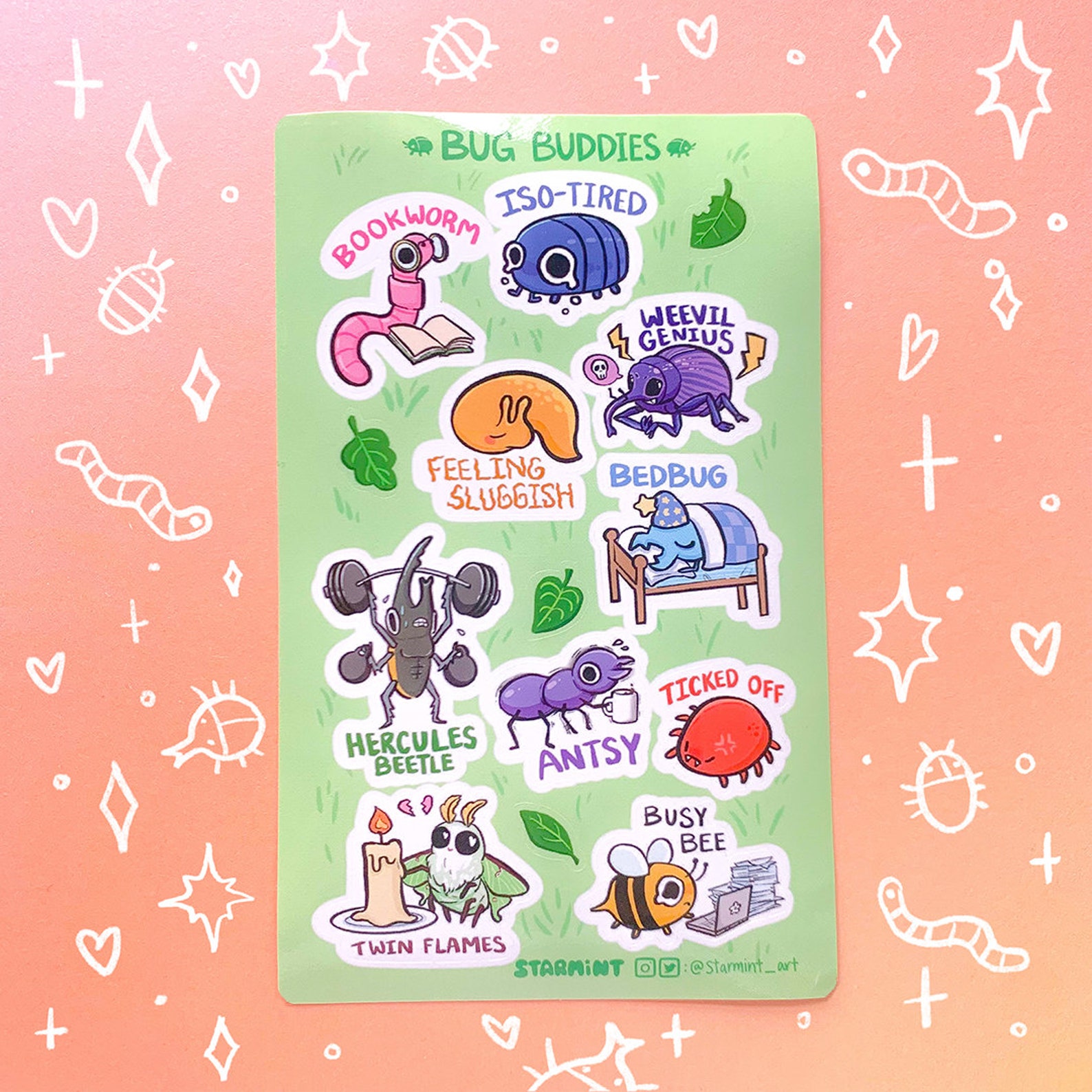 Bug Buddies Glossy Sticker Sheet Journaling Stickers Isopod Nature ...