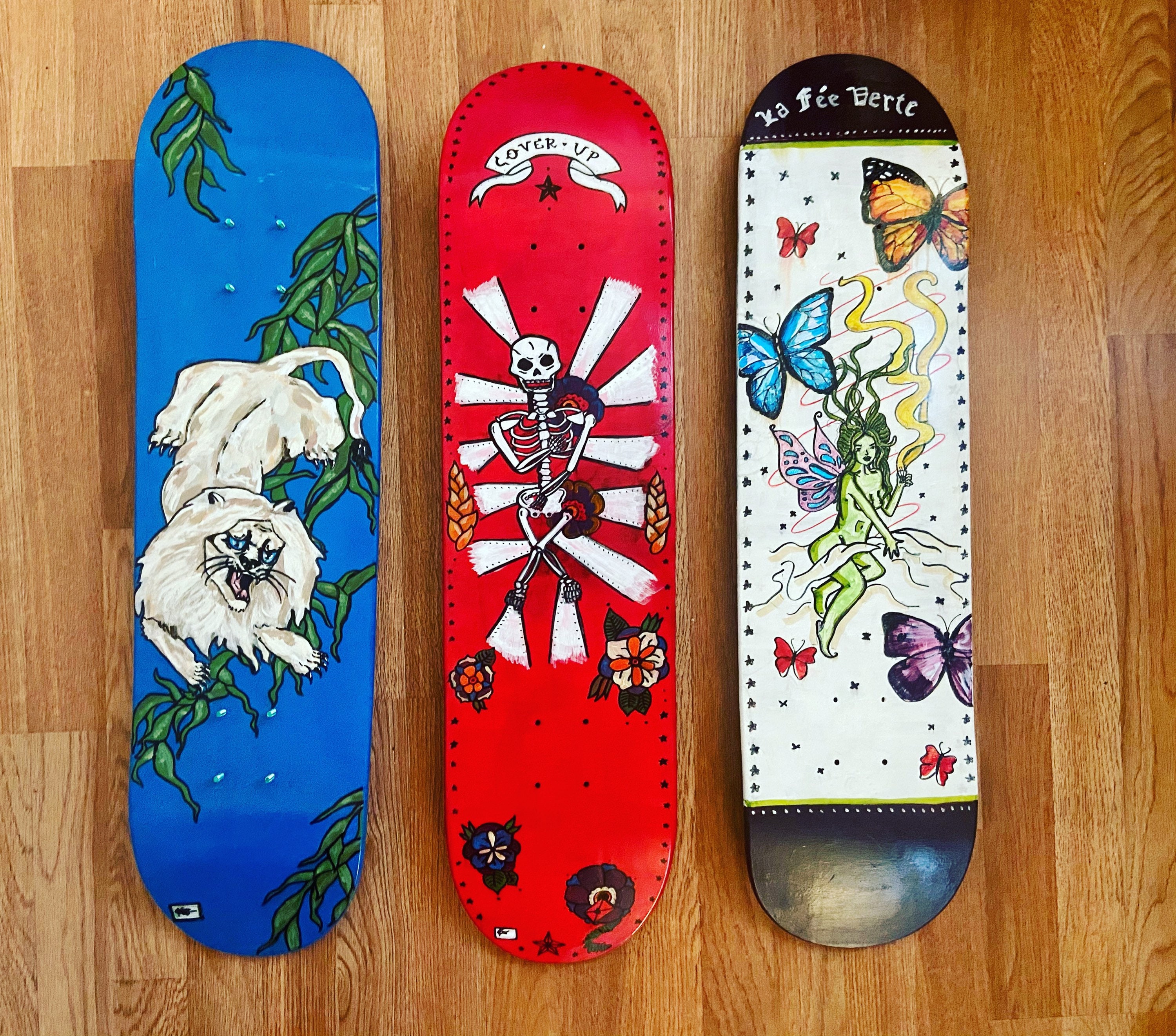 Handpainted & Varnished Custom Skateboard Decks Etsy