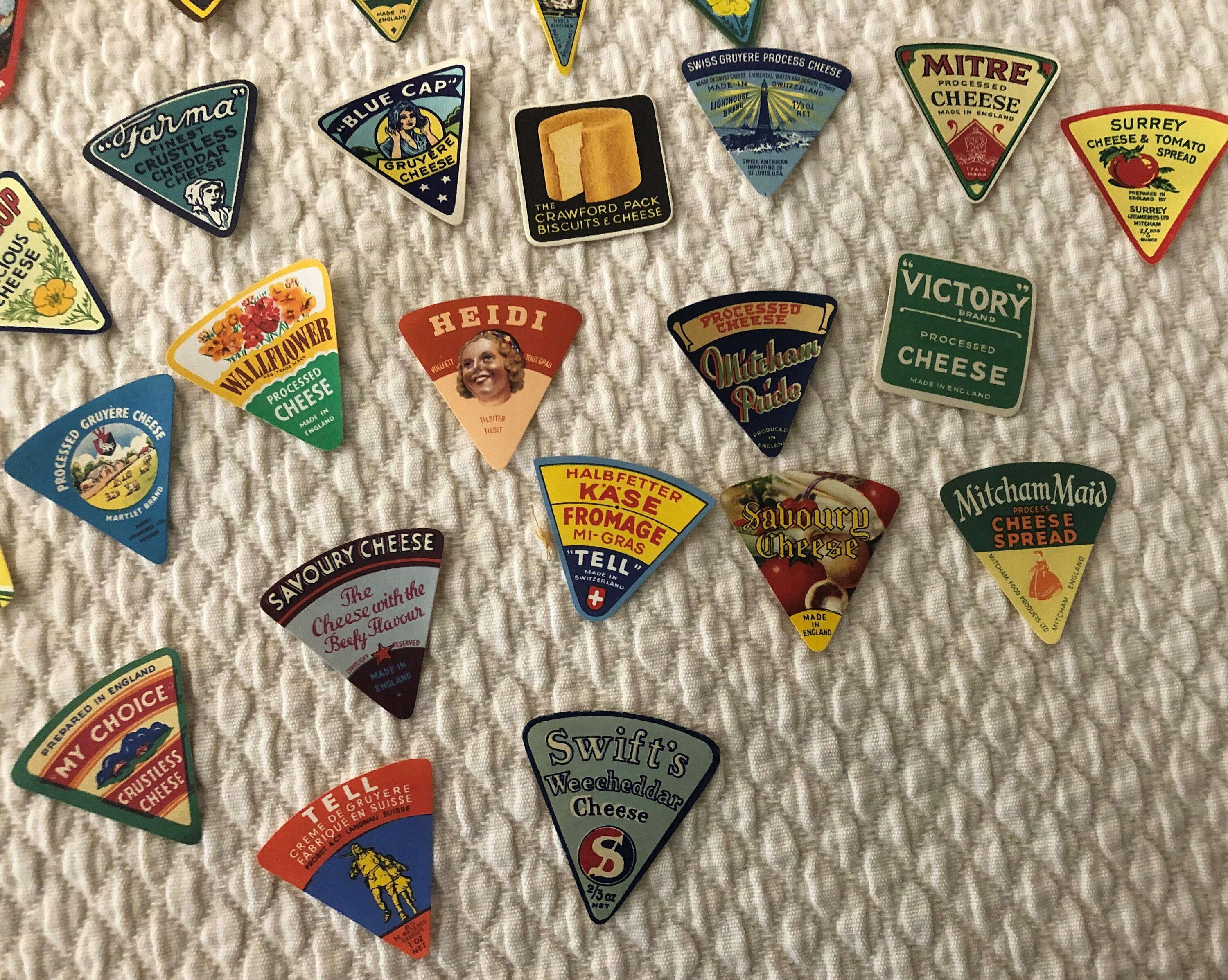 5 Vintage Cheese Labels Random 5 from pic Mostly from | Etsy