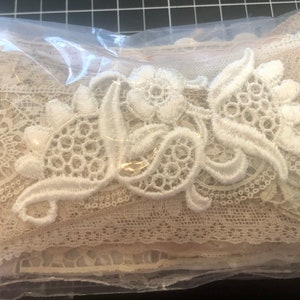 Antique/Older Vintage Texture Grab Bag Snippets Antique/Vintage Trim Pieces/Bundles Antique Lace, French Lace, Tatting, etc See description image 10