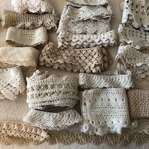 OLD Crochet Lace | Antique/Vintage Handmade Crochet/Tatted Lace, Collars, etc. /Late 1800-30s Plz. READ/UNDERSTAND Description b4 ordering