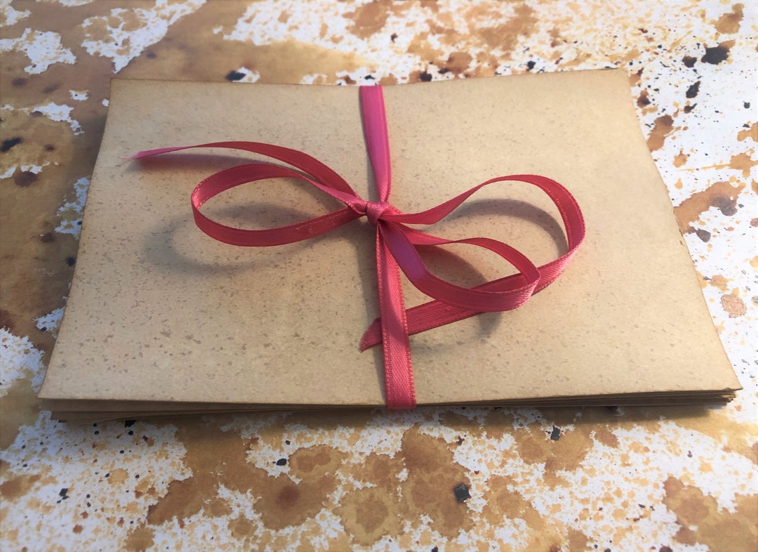 Coffee Dyed Index Cards Hand Dyed, Blank and Unlined Pack of 10 for Junk Journals/scrapbooking