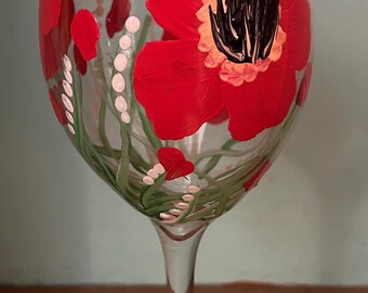 Hand Painted Wine Glasses
