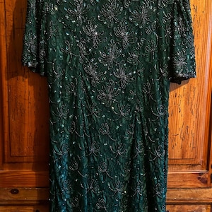 Emerald Green Beaded Dress
