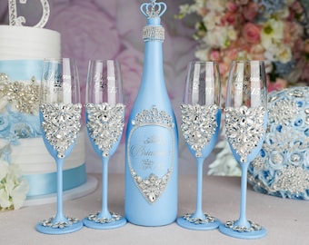 quinceanera brindi set, quinceanera glasses, copas de quinceanera, cojines para quinceanera