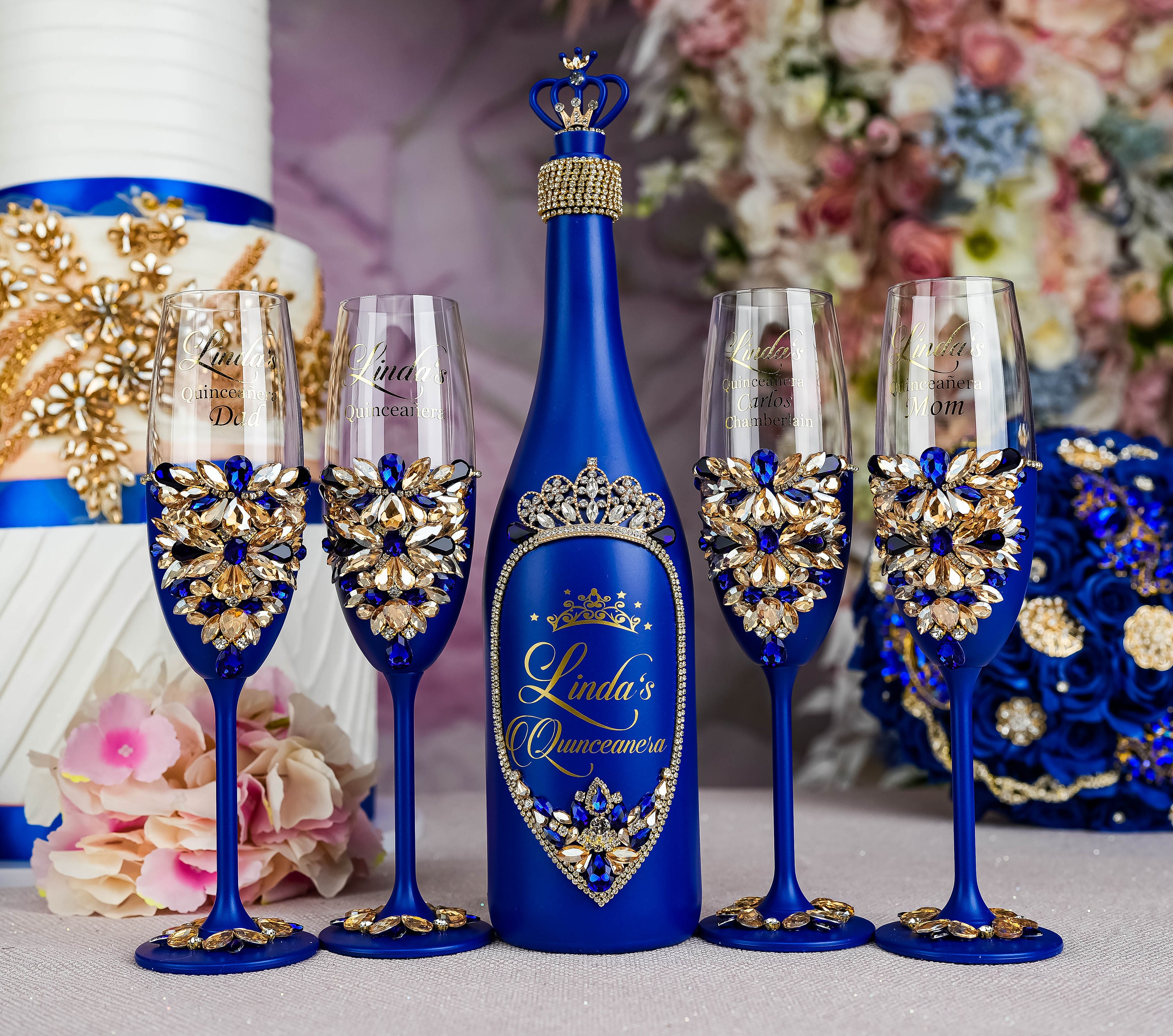  Krezy Case Bride & Grooms - Copas de champán para