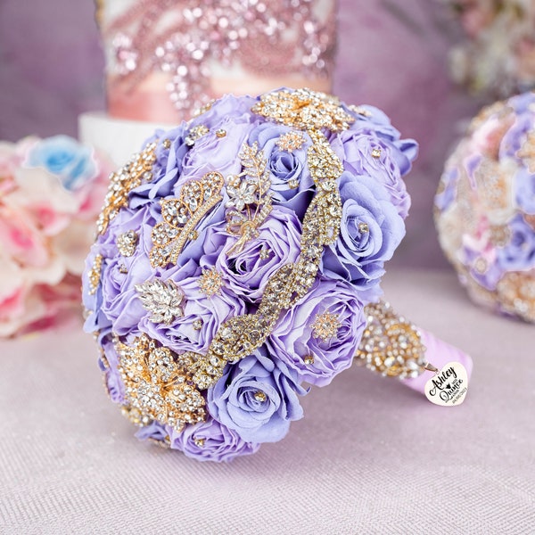 Lilac Quinceanera Bouquet Set Etsy