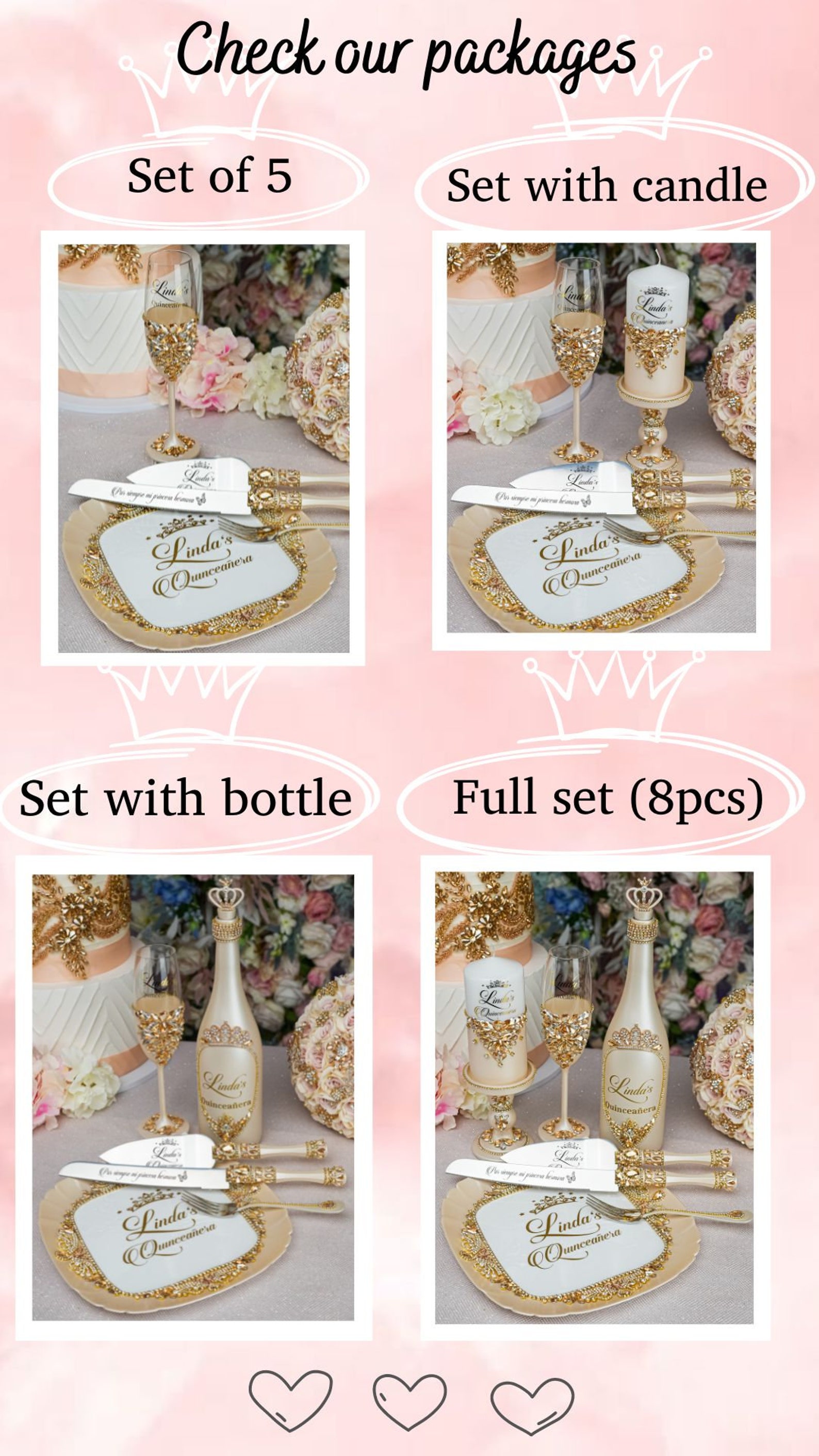 Gold Quinceanera Bouquet Gold Quince Decor Quinceanera Ramo Etsy