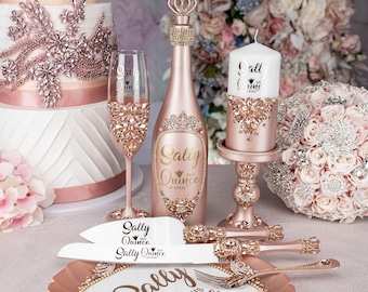 quinceanera cake knife, quinceanera brindis rose gold, mis anos, mis quince flute set, cake cutting